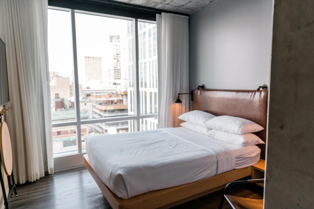 interior bedroom of an urban condominium